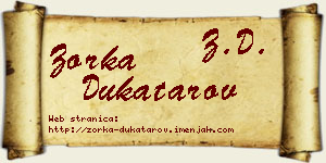 Zorka Dukatarov vizit kartica